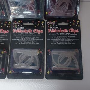 Darico Clear Plastic Tablecloth Clips 6 Pack